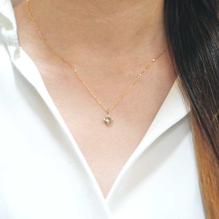 umu -アム- FINE JEWELRY STUIDIOK18/PT900 インペリアルトパーズ ダイヤモンド ペンダント 「Etoile」pn0657_9.jpg