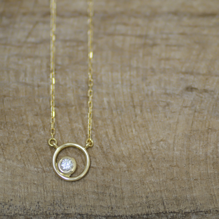 umu -アム- FINE JEWELRY STUIDIOK18 ダイヤモンド 0.07ct ネックレス 「Circle」pn0668_1.jpg