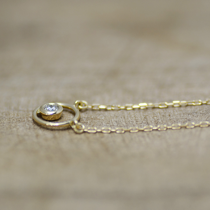 umu -アム- FINE JEWELRY STUIDIOK18 ダイヤモンド 0.07ct ネックレス 「Circle」pn0668_5.jpg