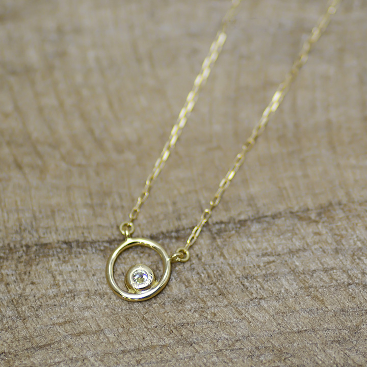 umu -アム- FINE JEWELRY STUIDIOK18 ダイヤモンド 0.07ct ネックレス 「Circle」pn0668_6.jpg