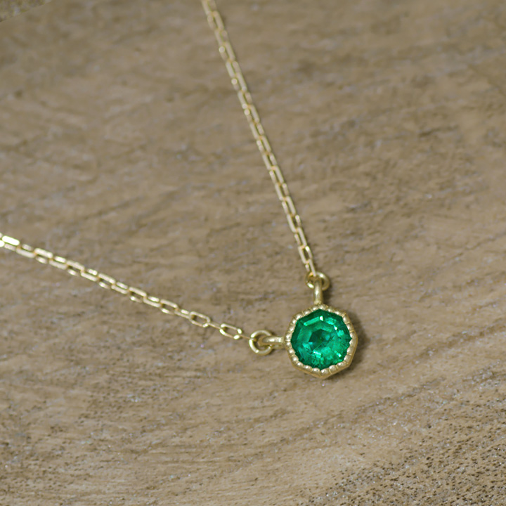 umu -アム- FINE JEWELRY STUIDIOK18 エメラルド ネックレスpn0671_2.jpg