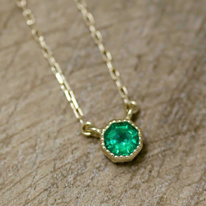 umu -アム- FINE JEWELRY STUIDIOK18 エメラルド ネックレスpn0671_3.jpg