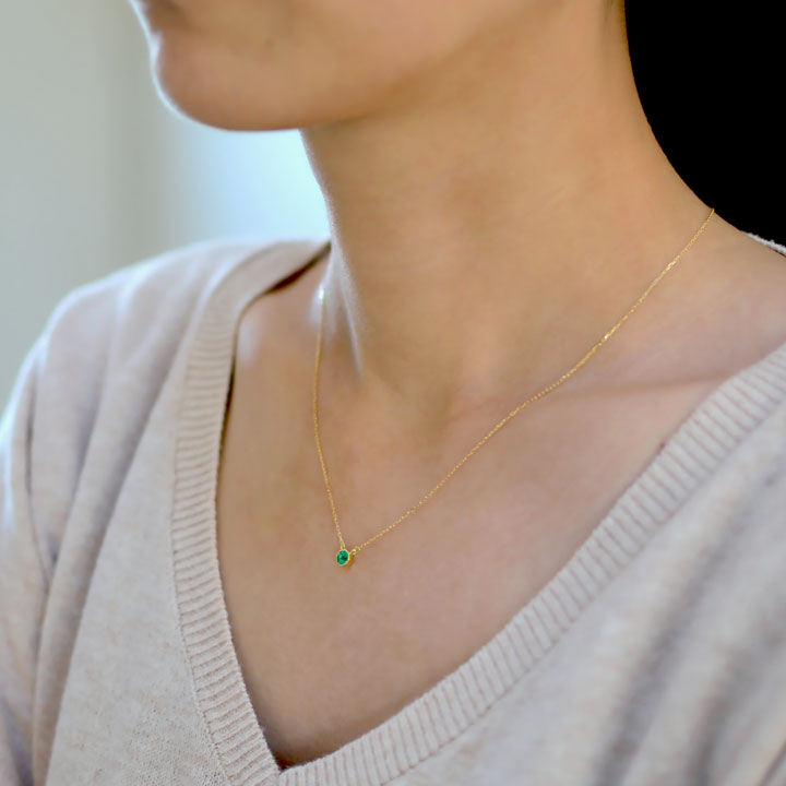 umu -アム- FINE JEWELRY STUIDIOK18 エメラルド ネックレスpn0671_7.jpg