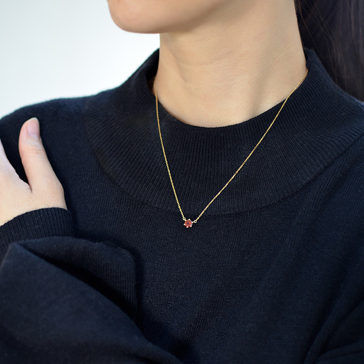 umu -アム- FINE JEWELRY STUIDIOK18 ガーネット ネックレス 「reginetta」pn0676_i3.jpg