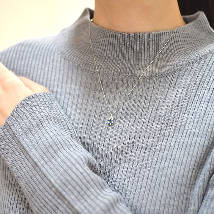 umu -アム- FINE JEWELRY STUIDIOK18 ブルーサファイア ダイヤモンド ペンダントトップ 「fortuna」pn0680_i3.jpg