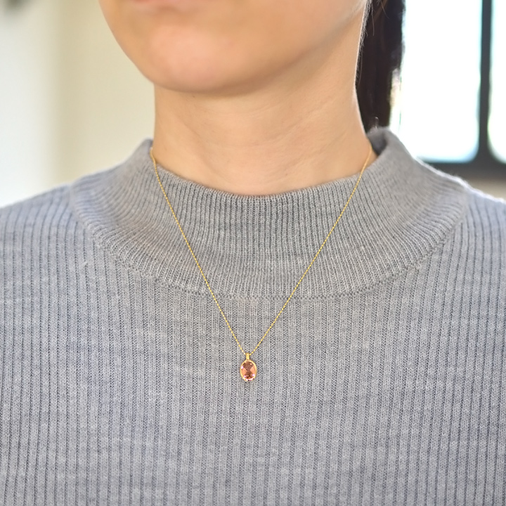 umu -アム- FINE JEWELRY STUIDIOK18 ピンクトルマリン ペンダントトップ 「ignudo」pn0682_i2.jpg