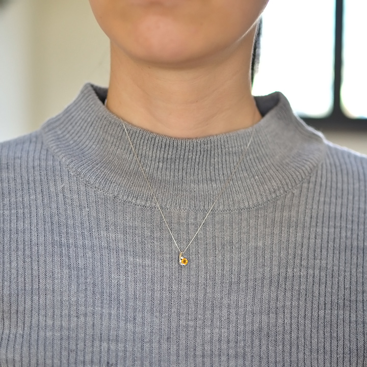 umu -アム- FINE JEWELRY STUIDIOK18 シトリン ダイヤモンド ペンダントトップ 「chiarita」pn0683_i2.jpg