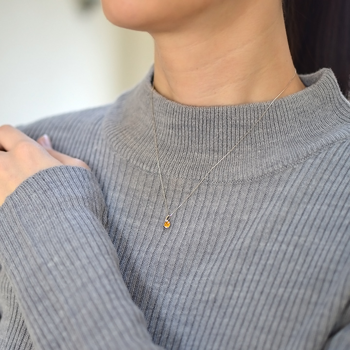 umu -アム- FINE JEWELRY STUIDIOK18 シトリン ダイヤモンド ペンダントトップ 「chiarita」pn0683_i3.jpg