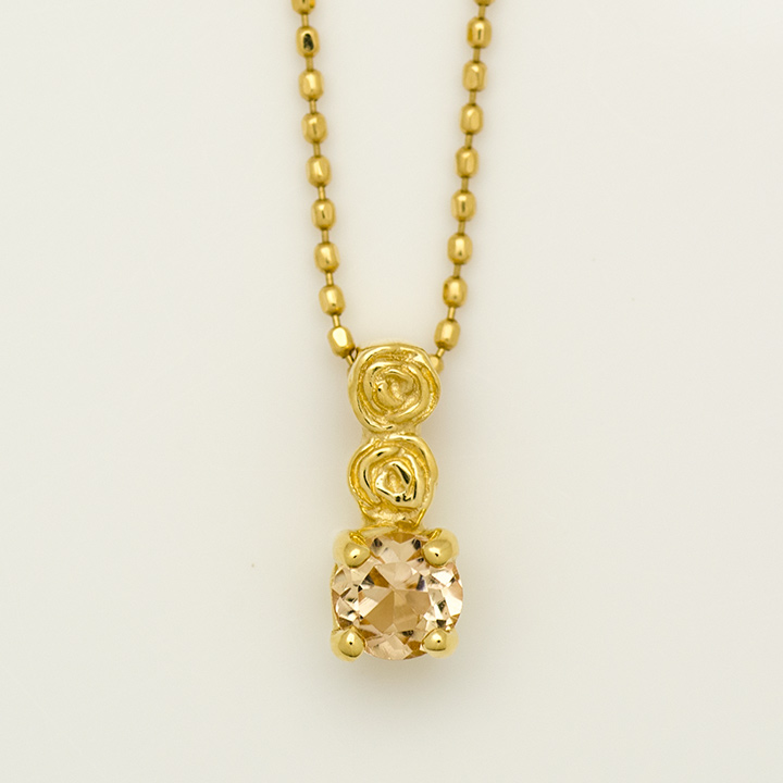 umu -アム- FINE JEWELRY STUIDIOK18 インペリアルトパーズ バラモチーフ ペンダントトップ 「rosa」pn0684_m.jpg