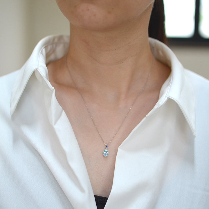 umu -アム- FINE JEWELRY STUIDIOK18 アクアマリン アイオライト ペンダントトップ 「spaiato」pn0690_i2.jpg