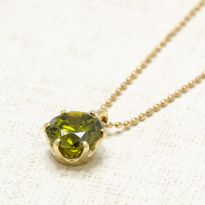 umu -アム- FINE JEWELRY STUIDIOオリーブカラー キュービックジルコニア ペンダントトップpn0691_kanban2.jpg