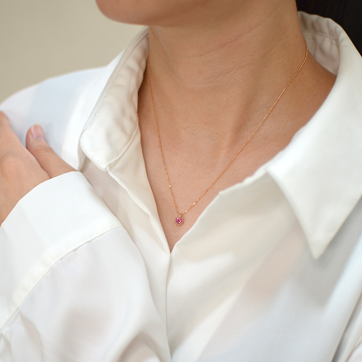 umu -アム- FINE JEWELRY STUIDIOK18 ピンクトルマリン ペンダント 「epica」pn0693_i3.jpg