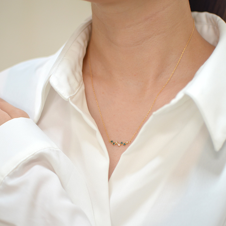 umu -アム- FINE JEWELRY STUIDIOK18 カラーチェンジガーネット ダイヤモンド ネックレス 「stellato」pn0695_i3.jpg