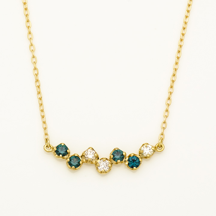 umu -アム- FINE JEWELRY STUIDIOK18 カラーチェンジガーネット ダイヤモンド ネックレス 「stellato」pn0695_m.jpg