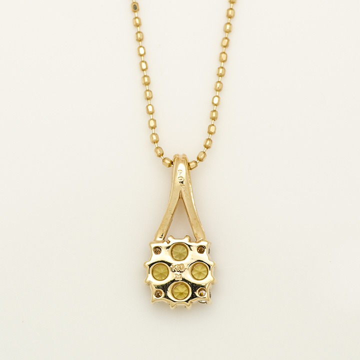 umu -アム- FINE JEWELRY STUIDIOイエローサファイア ダイヤモンド ペンダントトップ 「bouquet」pn0697_u.jpg