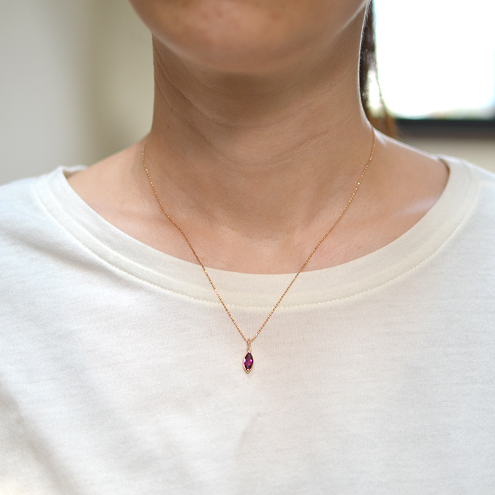 umu -アム- FINE JEWELRY STUIDIOK10 ロードライトガーネット ペンダントトップ 「beato」pn0698_i2.jpg