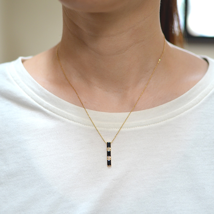 umu -アム- FINE JEWELRY STUIDIOK10 オニキス ダイヤモンド ペンダントトップ 「lucente」pn0701_i2.jpg