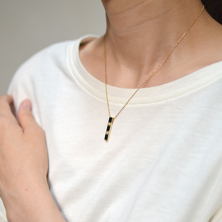 umu -アム- FINE JEWELRY STUIDIOK10 オニキス ダイヤモンド ペンダントトップ 「lucente」pn0701_i3.jpg