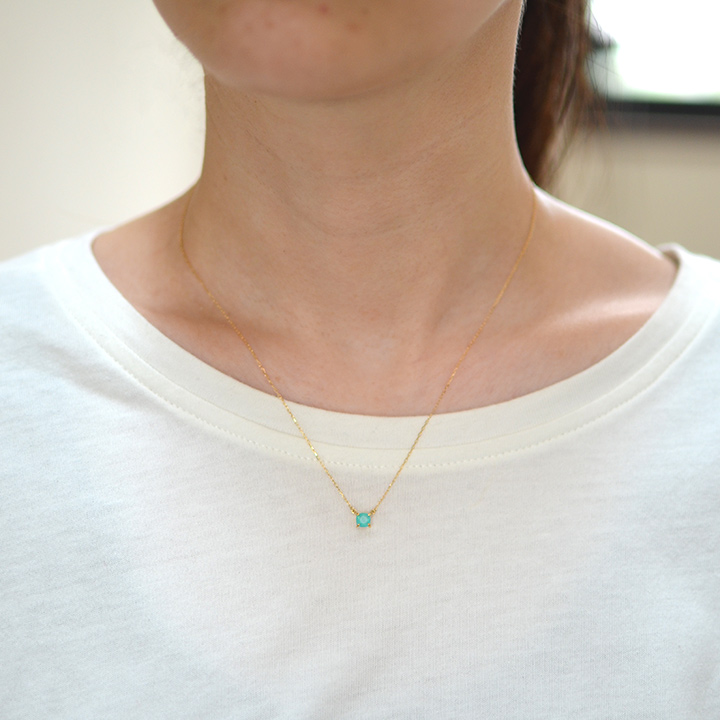 umu -アム- FINE JEWELRY STUIDIOK18 シーブルーカルセドニー ネックレスpn0702_i2.jpg