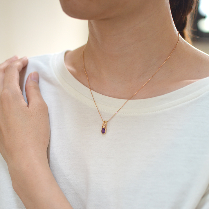 umu -アム- FINE JEWELRY STUIDIOK10 アメシスト アイビーモチーフ ペンダントトップ 「berso」pn0706_i3.jpg