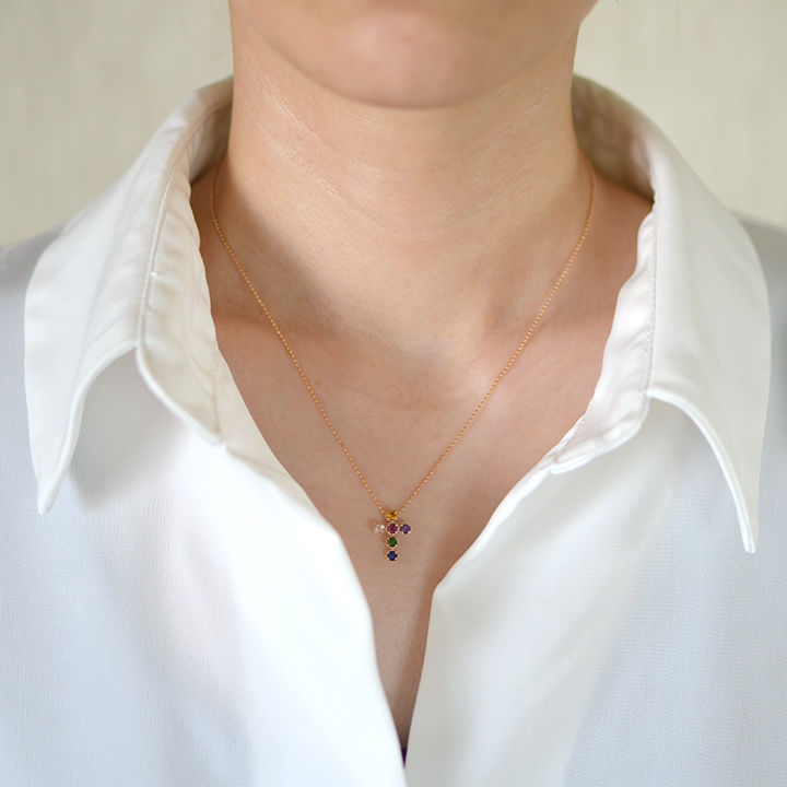 umu -アム- FINE JEWELRY STUIDIOK18 スイートベリー クロスモチーフ ペンダントトップ 「dolce」pn0712_i2.jpg