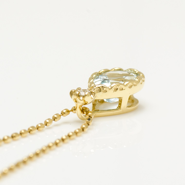 umu -アム- FINE JEWELRY STUIDIOK18 アクアマリン ダイヤモンド ペンダントトップ 「goccia」pn0714_s.jpg