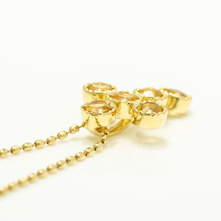 umu -アム- FINE JEWELRY STUIDIOK18 シトリン クロスモチーフ ペンダントトップ 「dolce」pn0716_s.jpg