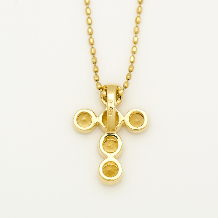 umu -アム- FINE JEWELRY STUIDIOK18 シトリン クロスモチーフ ペンダントトップ 「dolce」pn0716_u.jpg