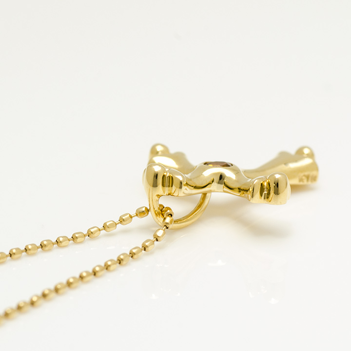 K18 シトリン クロスモチーフ ペンダントトップ[商品番号:PN0717