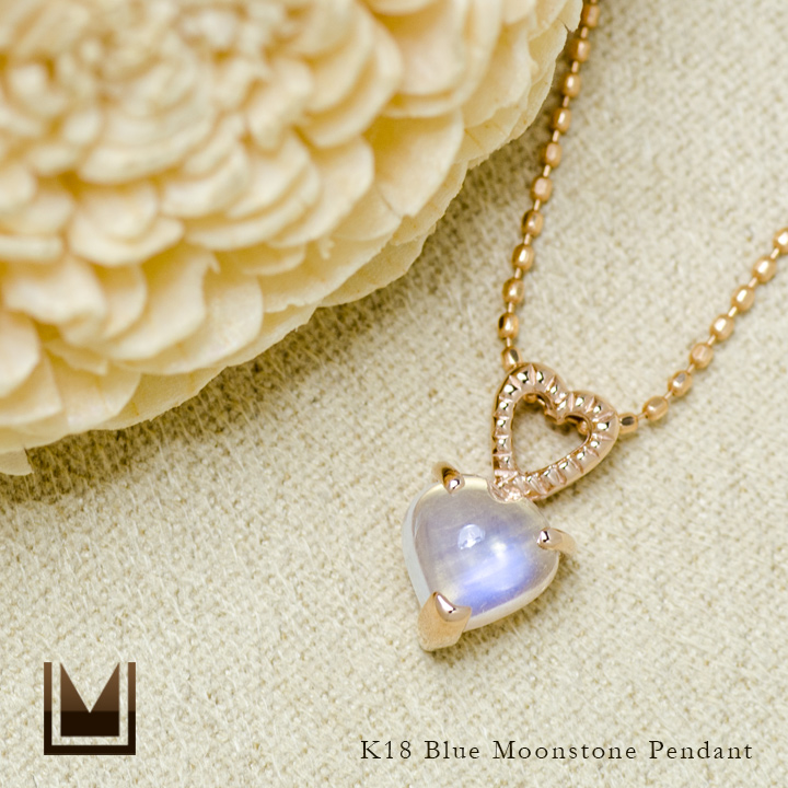 umu -アム- FINE JEWELRY STUIDIOK18 ブルームーンストーン カボッション ペントップ 「tipetto」pn0724_1.jpg