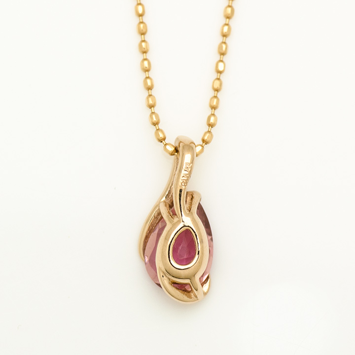umu -アム- FINE JEWELRY STUIDIOK18 ピンクトルマリン ペンダントトップpn0725_u.jpg
