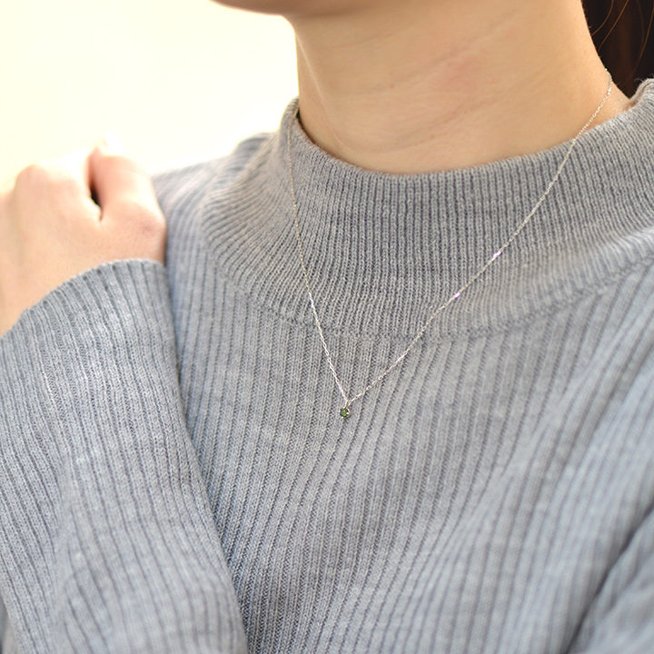 umu -アム- FINE JEWELRY STUIDIOK18 グリーントルマリン ペンダント 「rosa」pn0726_i3.jpg