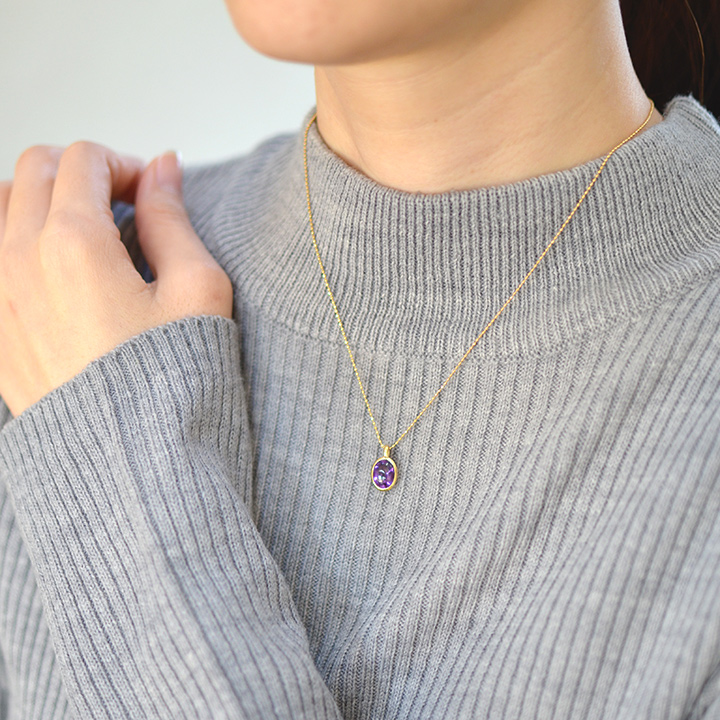 umu -アム- FINE JEWELRY STUIDIOK18 アメシスト ペンダントトップ 「ignudo」pn0729_i3.jpg