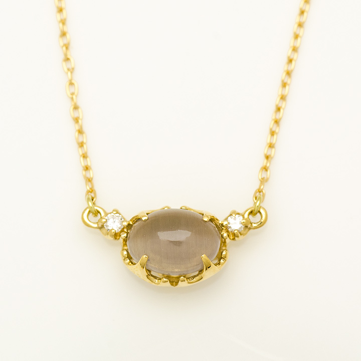 umu -アム- FINE JEWELRY STUIDIOシリマナイトキャッツアイ ダイヤモンド ネックレス「giocare」pn0730_m.jpg