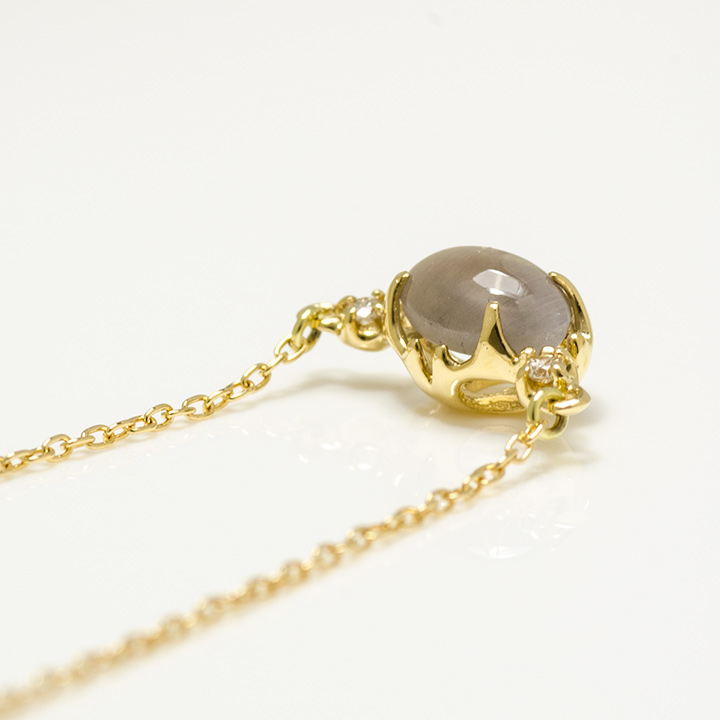 umu -アム- FINE JEWELRY STUIDIOシリマナイトキャッツアイ ダイヤモンド ネックレス「giocare」pn0730_s.jpg
