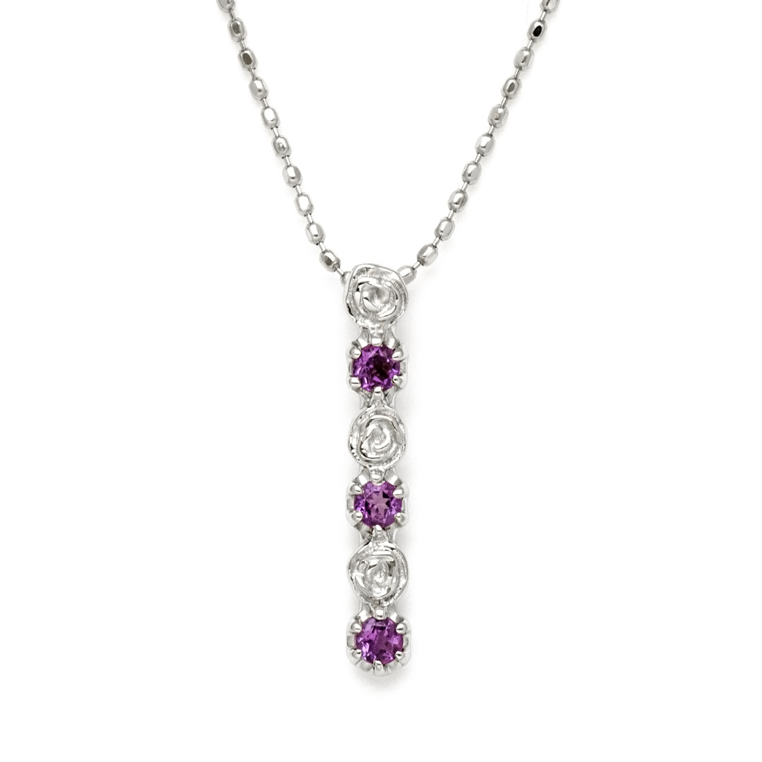 K10 アメシスト バラモチーフ ペンダントトップ 「rosa」[商品番号