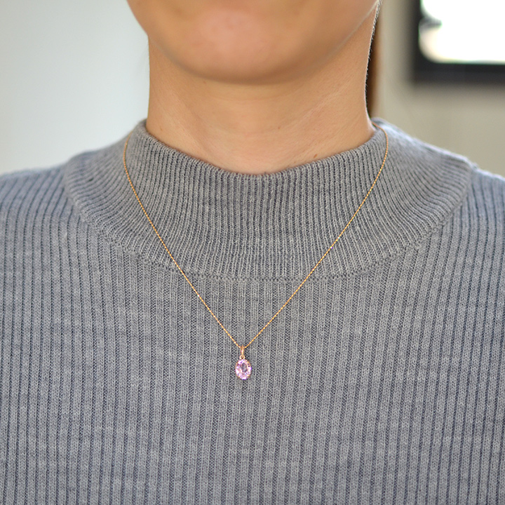 umu -アム- FINE JEWELRY STUIDIOK18 クンツァイト ペンダントトップ 「bagliore」pn0733_i2.jpg