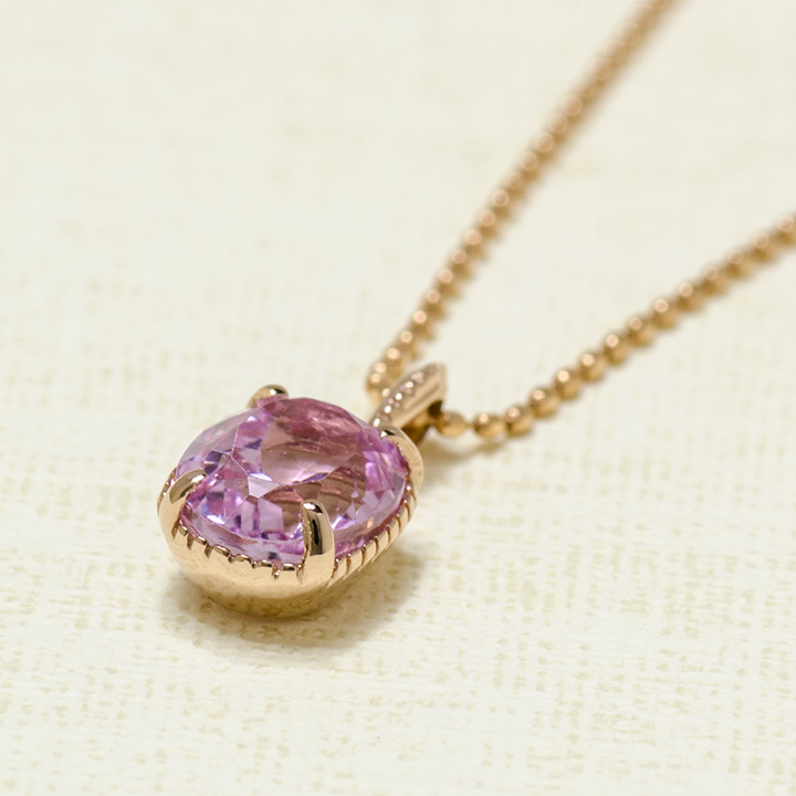 umu -アム- FINE JEWELRY STUIDIOK18 クンツァイト ペンダントトップ 「bagliore」pn0733_kanban2.jpg