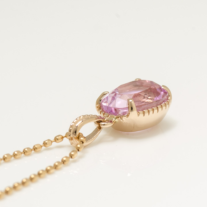 umu -アム- FINE JEWELRY STUIDIOK18 クンツァイト ペンダントトップ 「bagliore」pn0733_s.jpg
