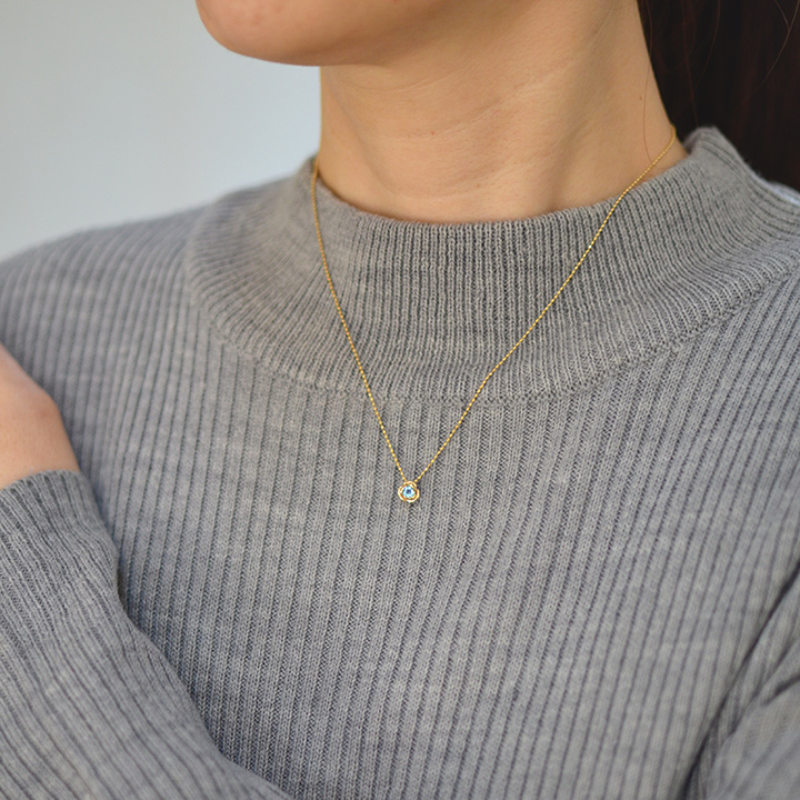 umu -アム- FINE JEWELRY STUIDIOK10 ブルートパーズ ローズ ペンダントトップ 「romantica」pn0745_i3.jpg