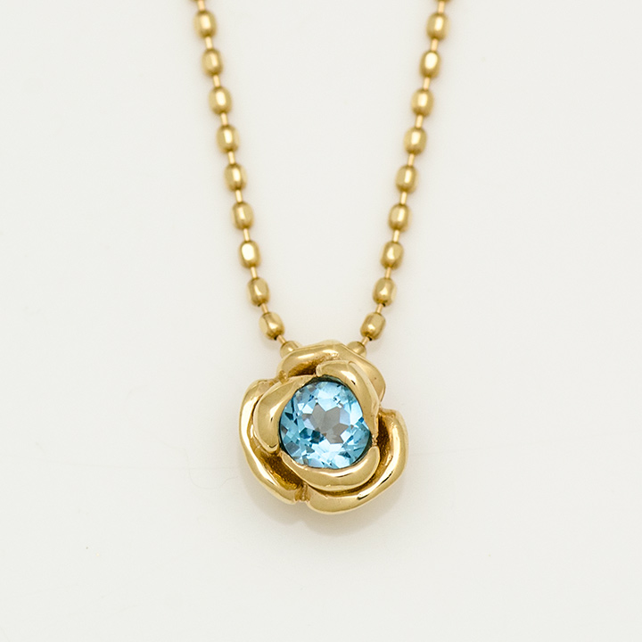 umu -アム- FINE JEWELRY STUIDIOK10 ブルートパーズ ローズ ペンダントトップ 「romantica」pn0745_m.jpg