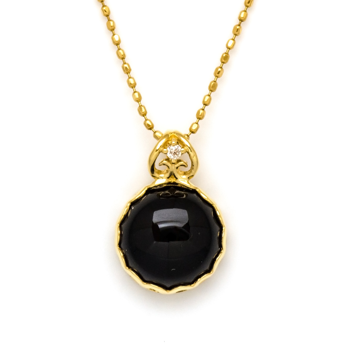 umu -アム- FINE JEWELRY STUIDIOK18 オニキス ダイヤモンド ペンダントトップ 「doma」pn0750.jpg