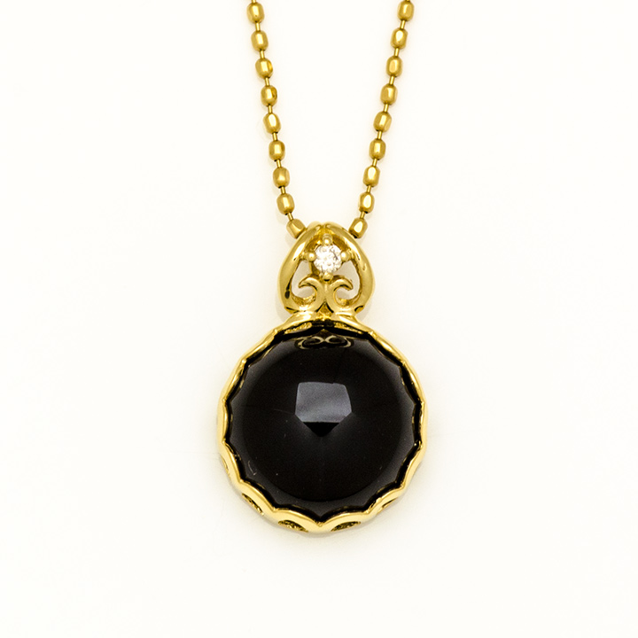 umu -アム- FINE JEWELRY STUIDIOK18 オニキス ダイヤモンド ペンダントトップ 「doma」pn0750_m.jpg