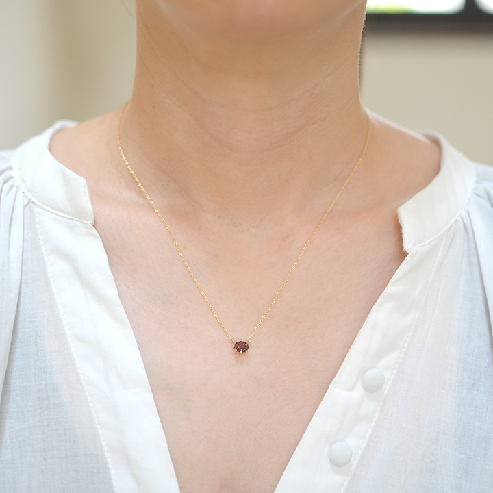 umu -アム- FINE JEWELRY STUIDIOカラーチェンジガーネット ネックレス 「santo」pn0764_i2.jpg