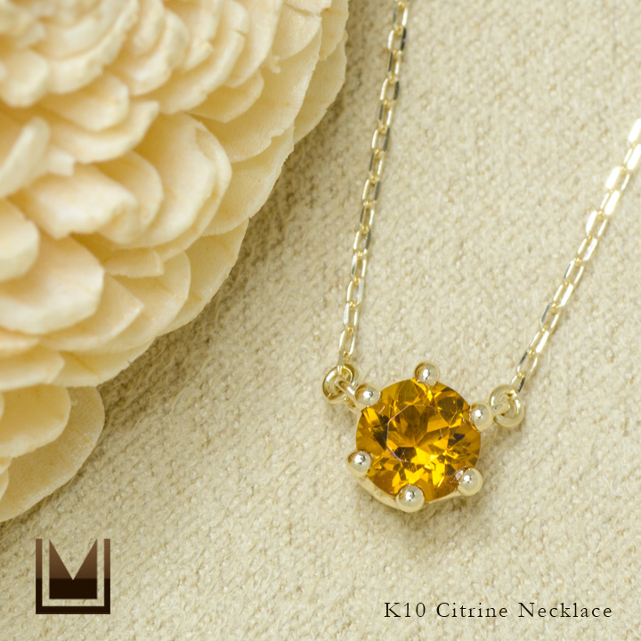 umu -アム- FINE JEWELRY STUIDIOシトリン ネックレス 「reginetta」pn0766_1.jpg