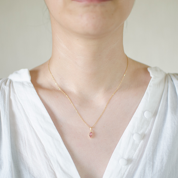 umu -アム- FINE JEWELRY STUIDIOK18 ピンクトルマリン ペンダントトップ 「beato」pn0768_i2.jpg
