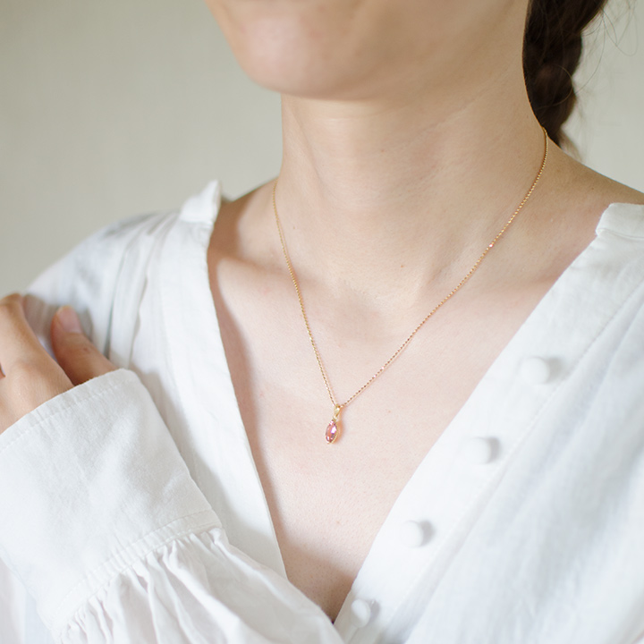 umu -アム- FINE JEWELRY STUIDIOK18 ピンクトルマリン ペンダントトップ 「beato」pn0768_i3.jpg
