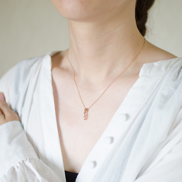 umu -アム- FINE JEWELRY STUIDIOK18 ピンクサファイア ペンダントトップpn0771_i3.jpg