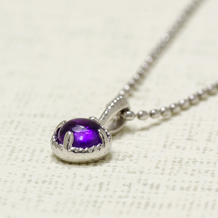 umu -アム- FINE JEWELRY STUIDIOK18 カボション アメシスト ペンダントトップ 「amaretto」pn0773_kanban2.jpg