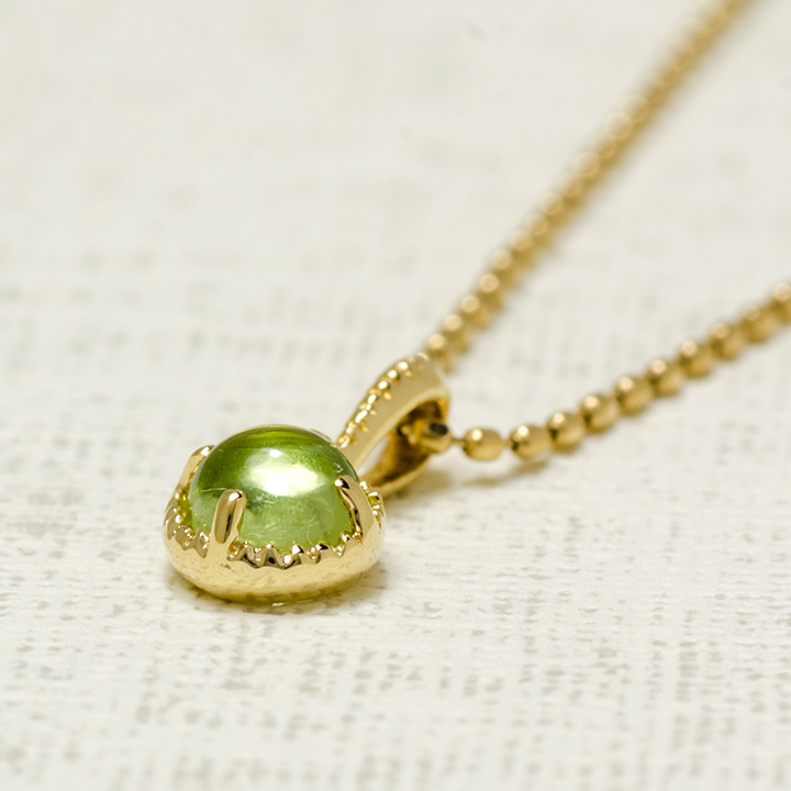 umu -アム- FINE JEWELRY STUIDIOK18 カボション ペリドット ペンダントトップ 「amaretto」pn0774_kanban2.jpg